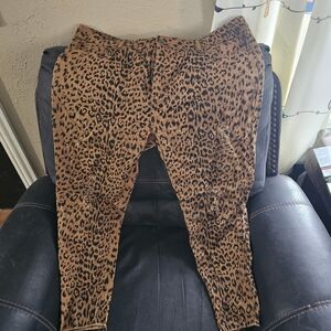 L&B Leopard Print Ankle Jeans - Brown